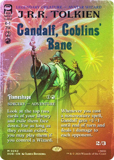 Gandalf, Goblins' Bane // Flameshape Book Cover Foil