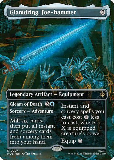 Glamdring, Foe-hammer // Gleam of Death Borderless Scene Foil