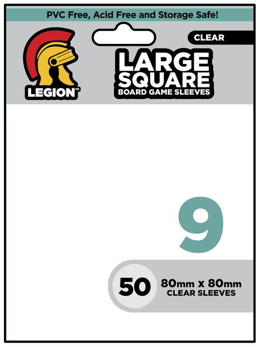 Micas Board Game Sleeve  Clear Large Square