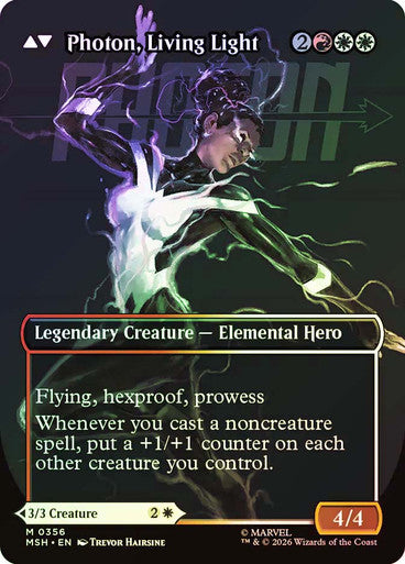 Monica Rambeau // Photon, Living Light Borderless Logo Foil