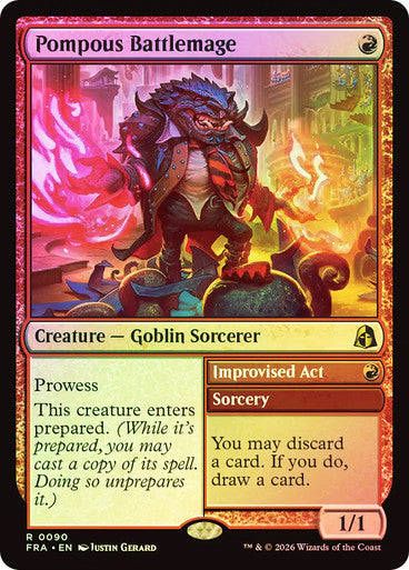 Pompous Battlemage // Improvised Act Foil