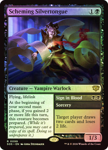 Scheming Silvertongue // Sign in Blood Foil