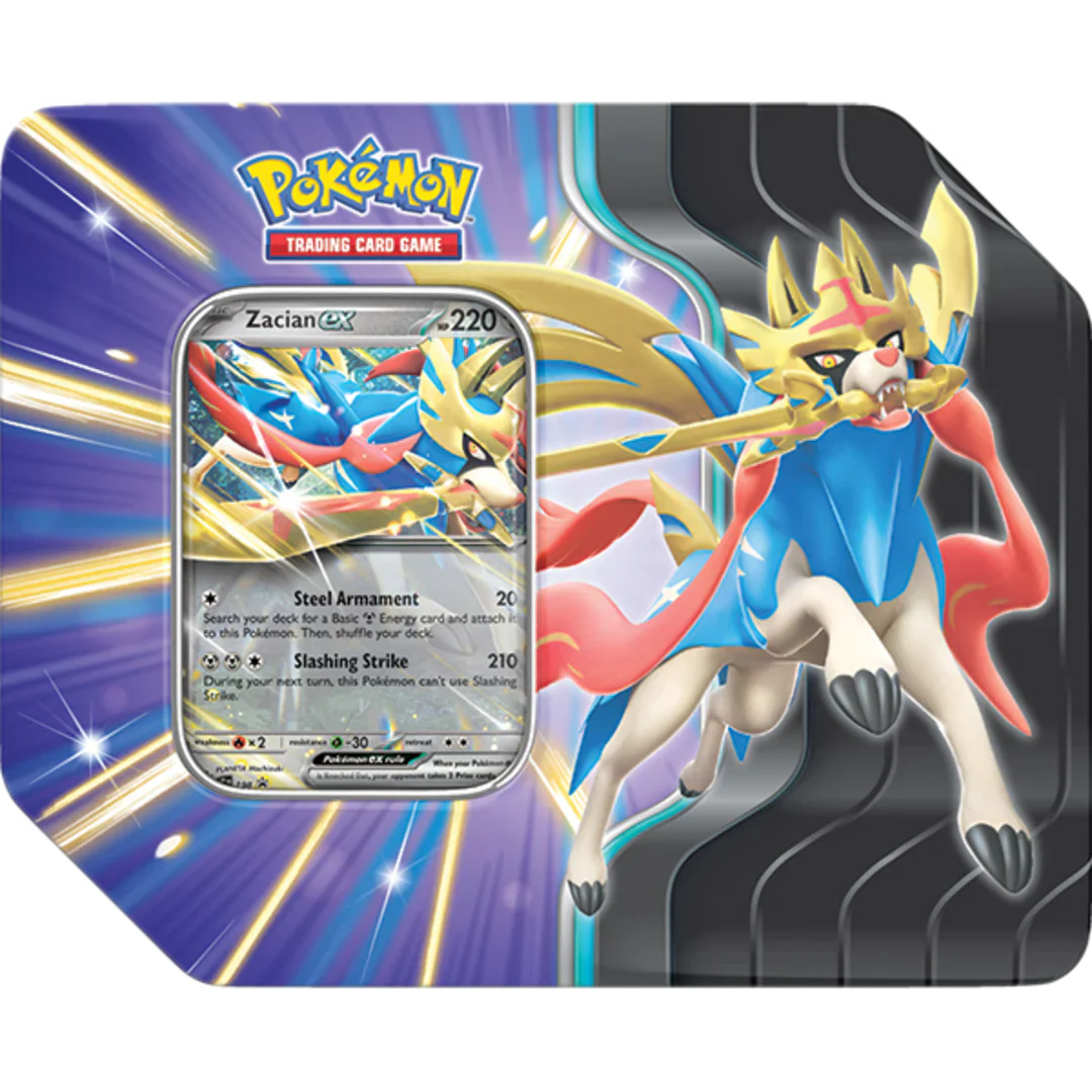 Pokémon Slashing Legends Tin Zacian EX
