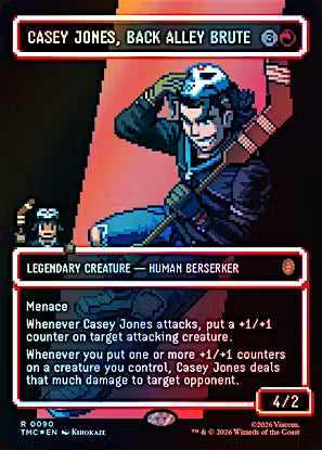 Casey Jones, Back Alley Brute Borderless Pixel Surge Foil