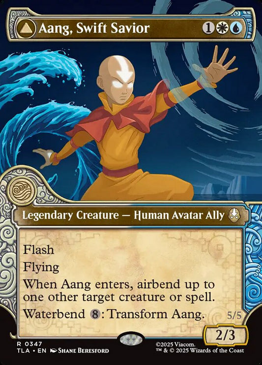 Aang, Swift Savior // Aang and La, Ocean's Fury Alter Elemental Frame