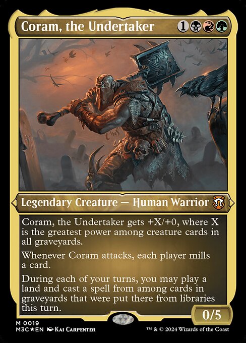 Coram, the Undertaker Etched Foil