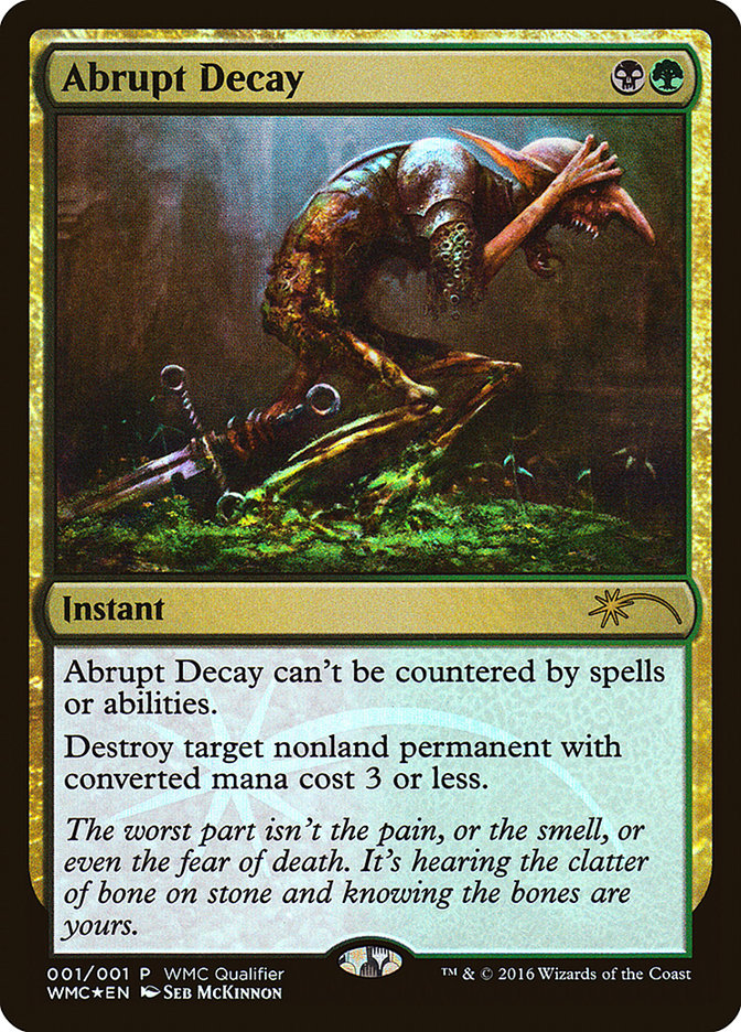 Abrupt Decay Foil