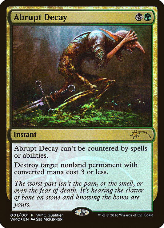 Abrupt Decay Foil