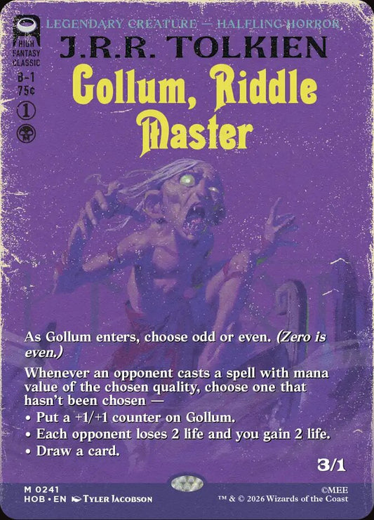 Gollum, Riddle Master Book Cover Foil