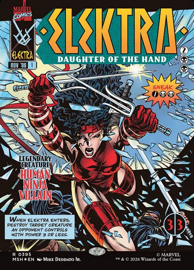 Elektra, Daughter of the Hand Borderless Comic Foil