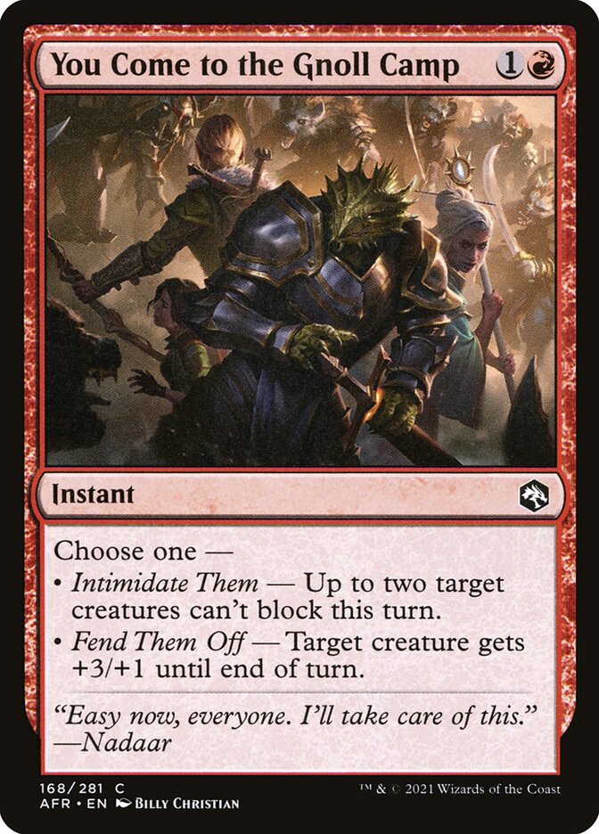 You Come to the Gnoll Camp Foil