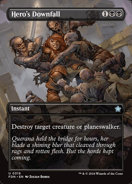 Hero's Downfall Borderless Foil