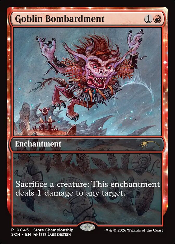 Goblin Bombardment Full Art Promo Store Championship