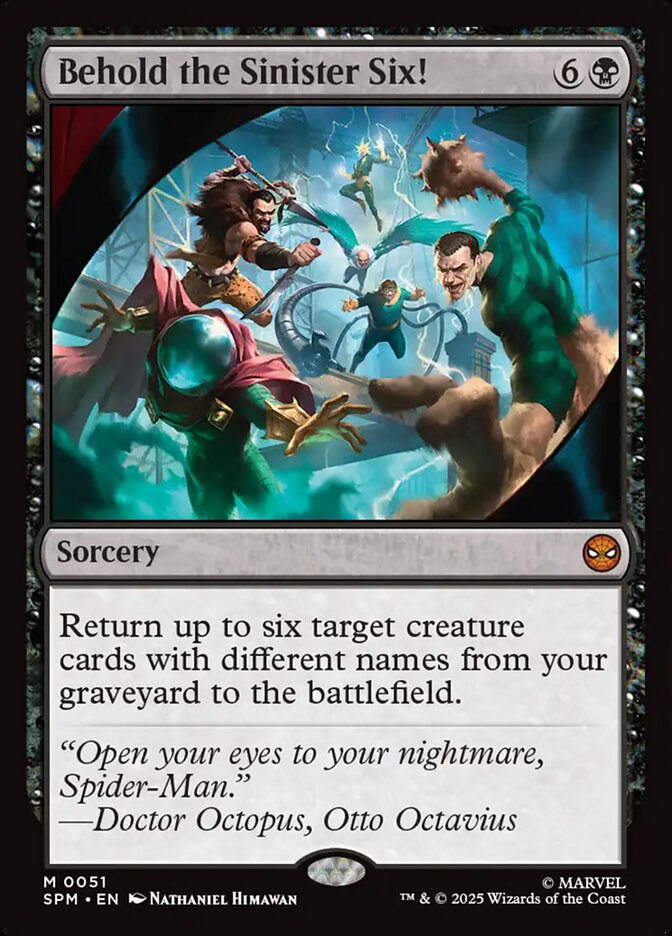 Behold the Sinister Six! Foil
