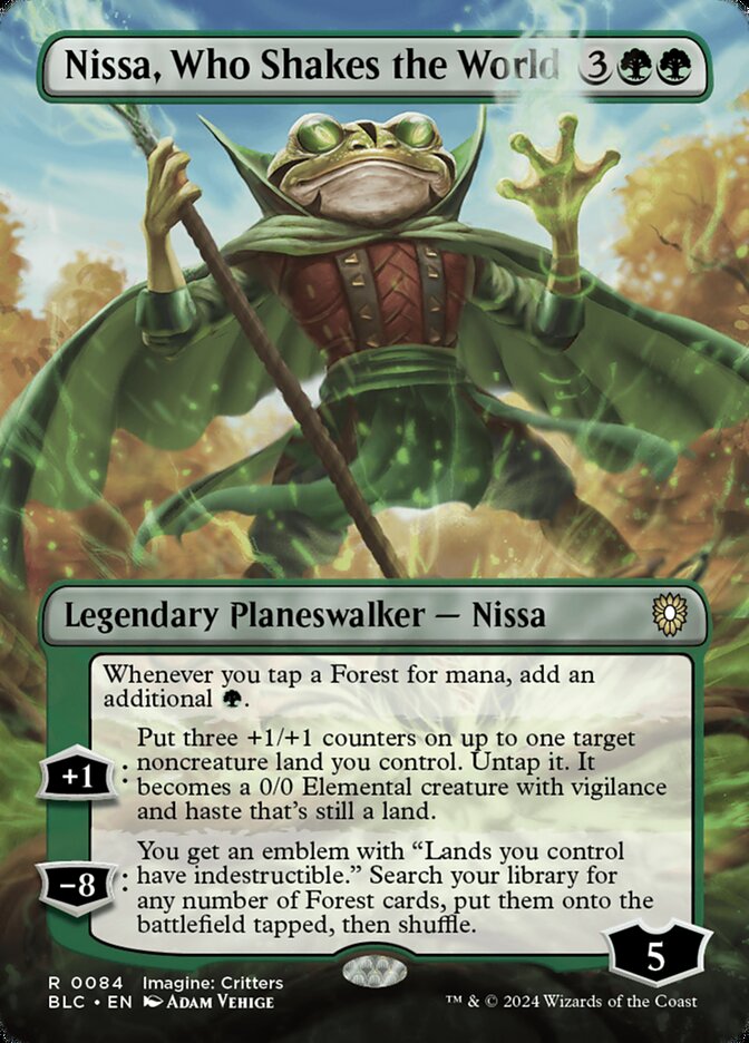Nissa, Who Shakes the World Borderless Foil