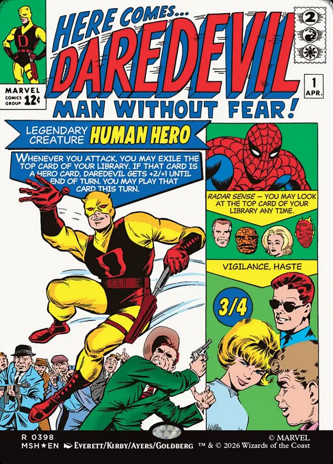 Daredevil, Man Without Fear Borderless Comic Foil