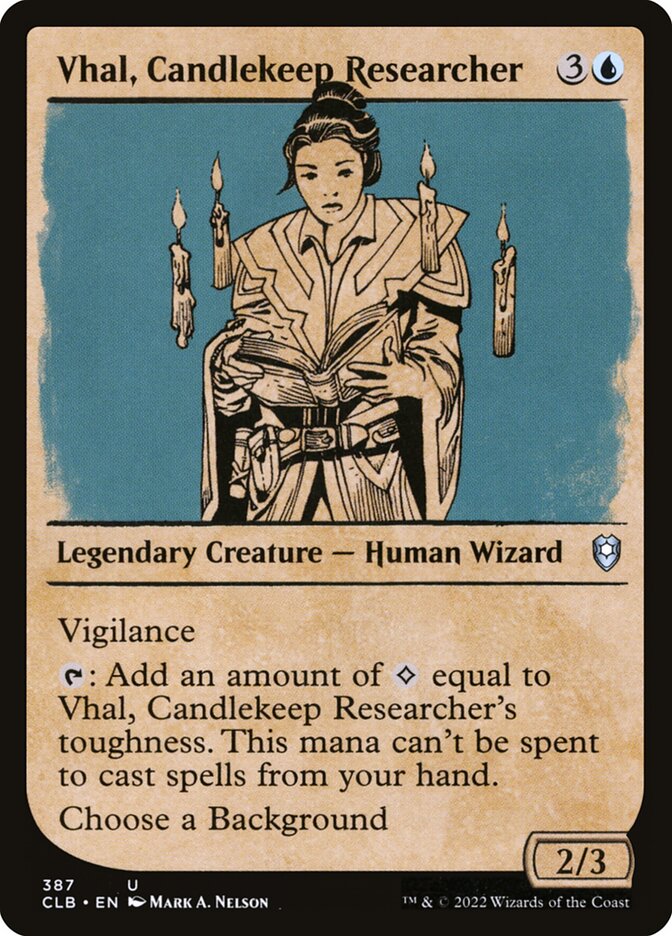 Vhal, Candlekeep Researcher Showcase Foil