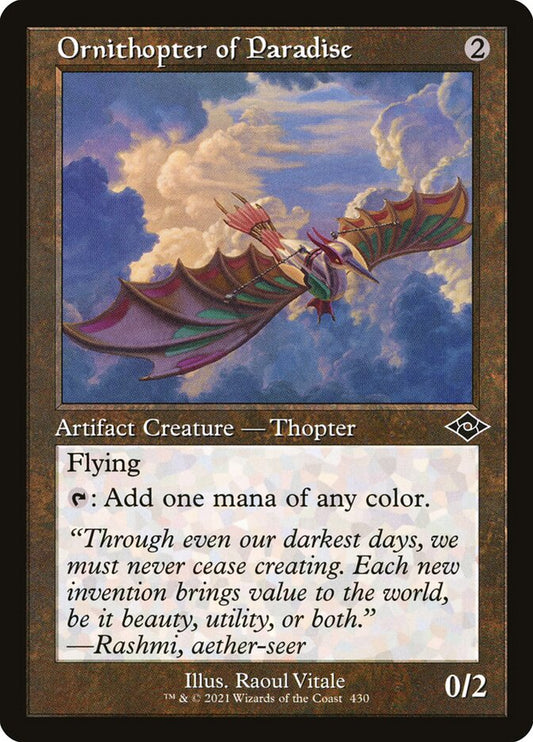 Ornithopter of Paradise Old Frame Etched Foil