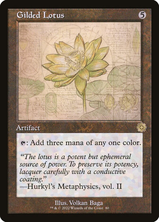 Gilded Lotus Retro Frame