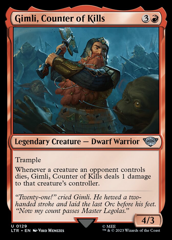 Gimli, Counter of Kills Foil