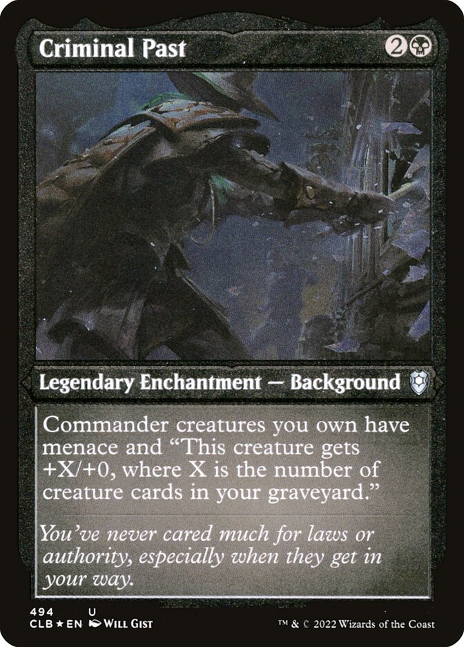Criminal Past Etched Foil