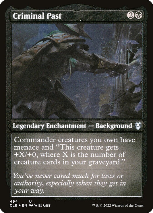Criminal Past Etched Foil