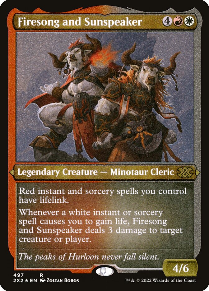 Firesong and Sunspeaker Etched Foil