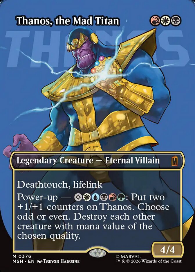 Thanos, the Mad Titan Borderless Logo Foil