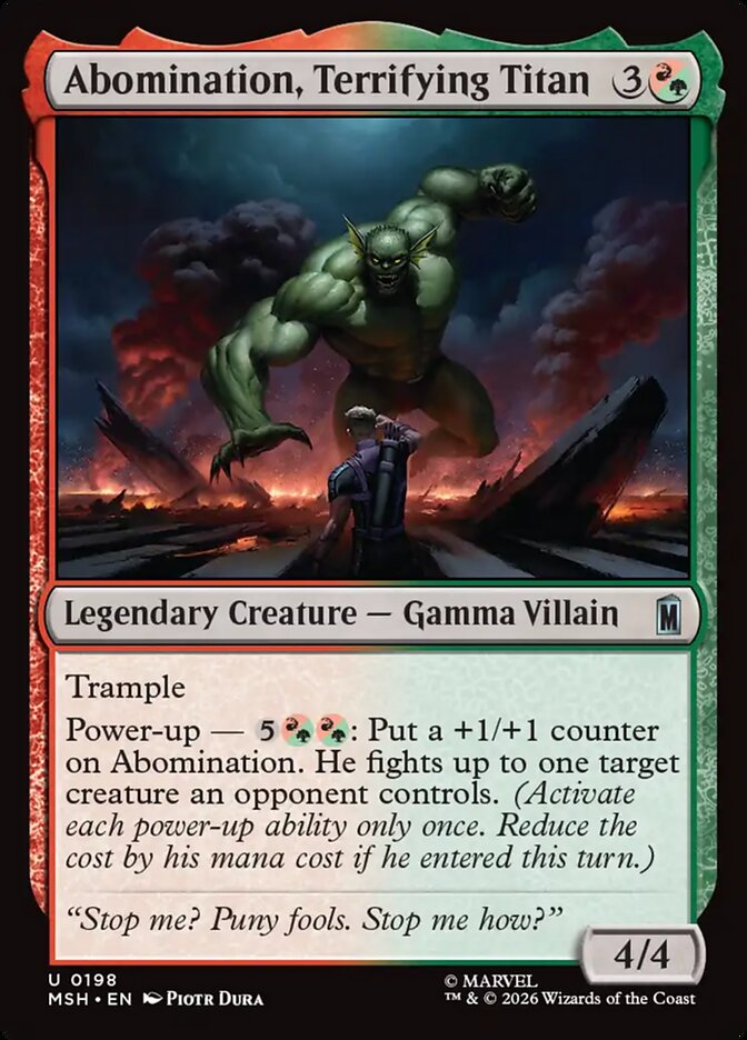 Abomination, Terrifying Titan Foil