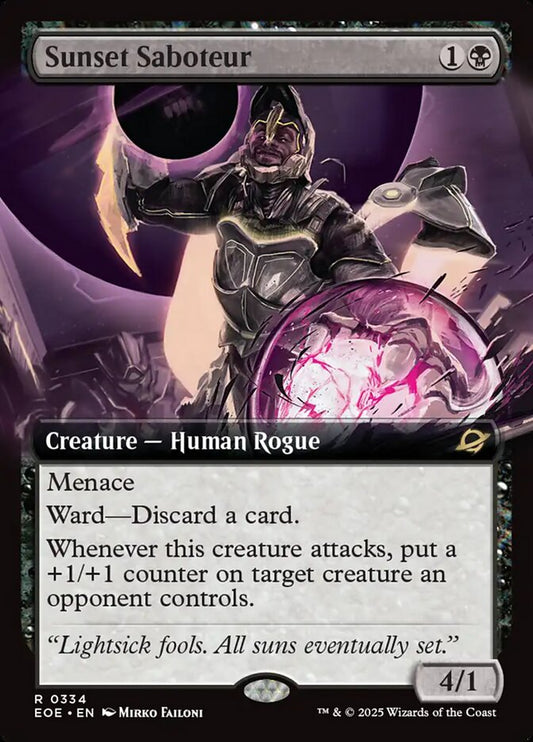 Sunset Saboteur Extended Art Foil