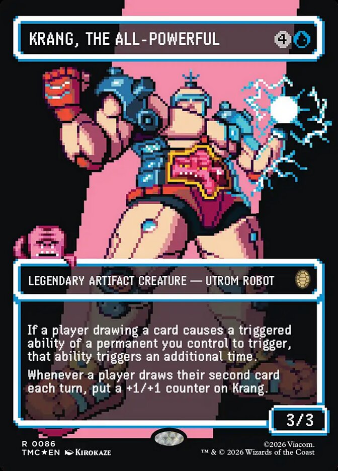 Krang, the All-Powerful Borderless Pixel Surge Foil