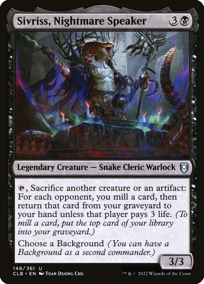 Sivriss, Nightmare Speaker Foil