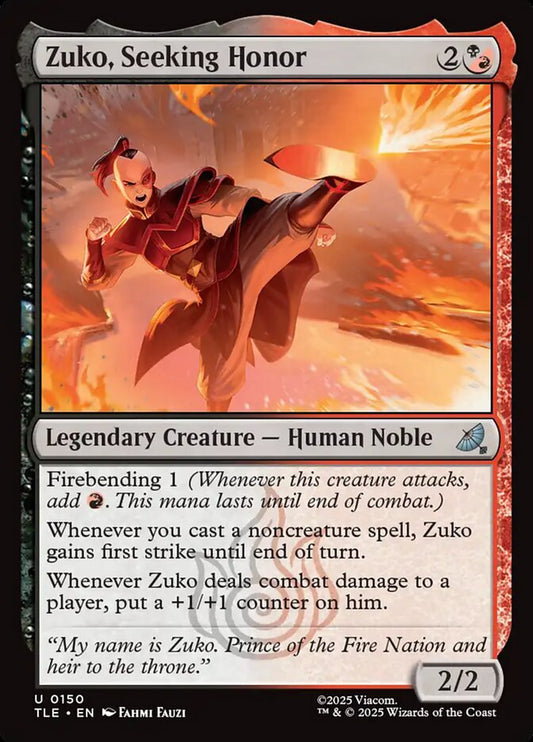 Zuko, Seeking Honor Foil