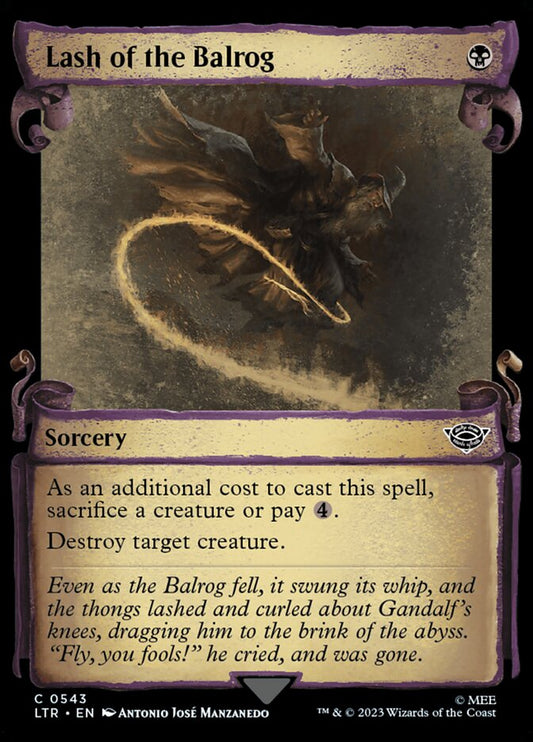 Lash of the Balrog Showcase Silver Foil