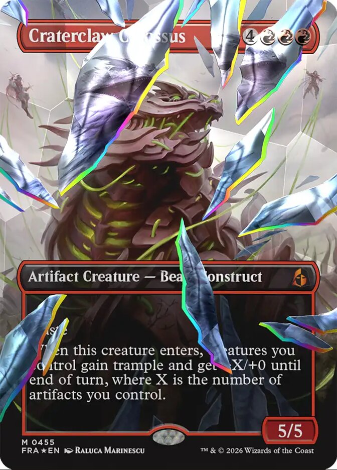 Craterclaw Colossus Shattered Mirror Facet Foil