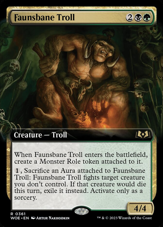 Faunsbane Troll Extended Art