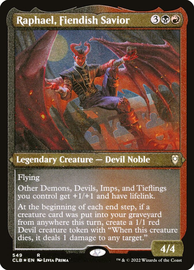 Raphael, Fiendish Savior Etched Foil