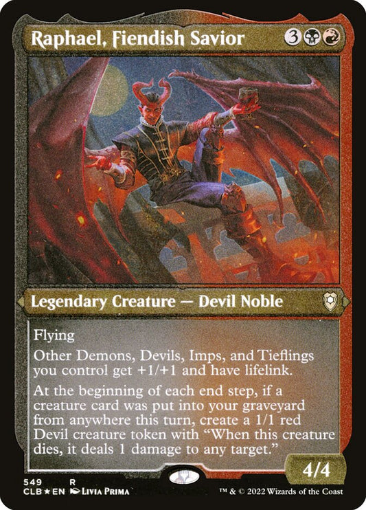 Raphael, Fiendish Savior Etched Foil