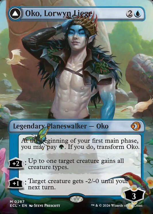 Oko, Lorwyn Liege // Oko, Shadowmoor Scion Borderless Foil