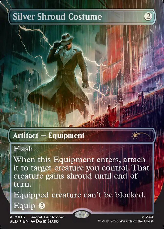 Silver Shroud Costume Secret Lair Foil