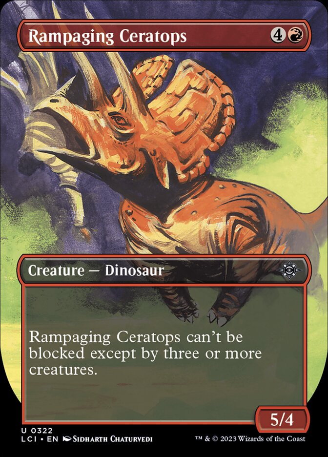 Rampaging Ceratops Borderless Foil