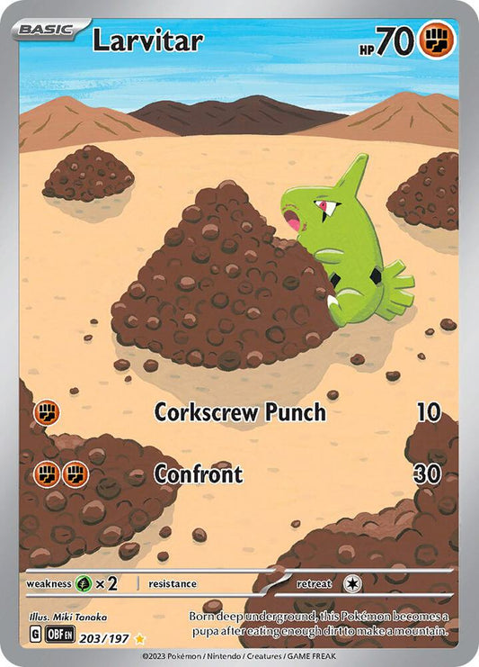 Larvitar Illustration Rare foil