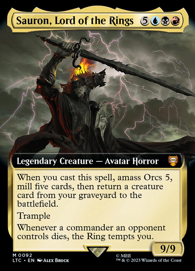 Sauron, Lord of the Rings Extended Art Foil