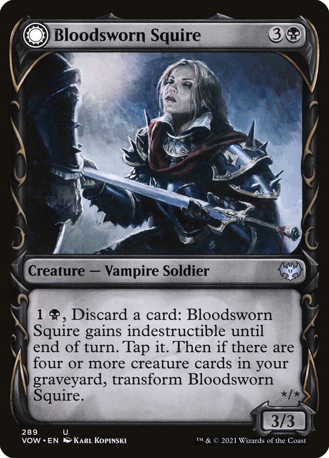 Bloodsworn Squire // Bloodsworn Knight Showcase Foil