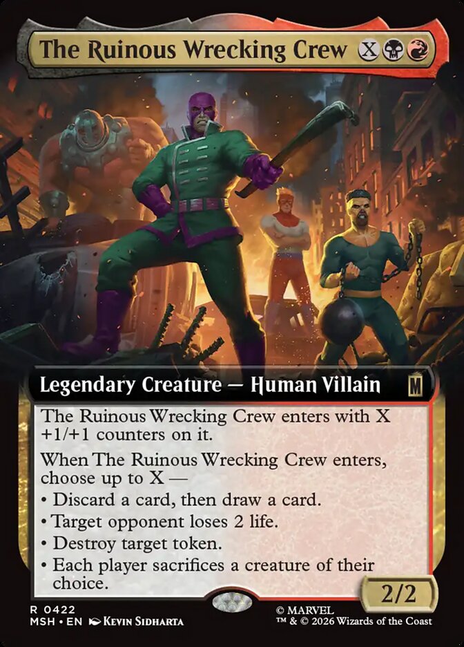 The Ruinous Wrecking Crew Extended Art Foil