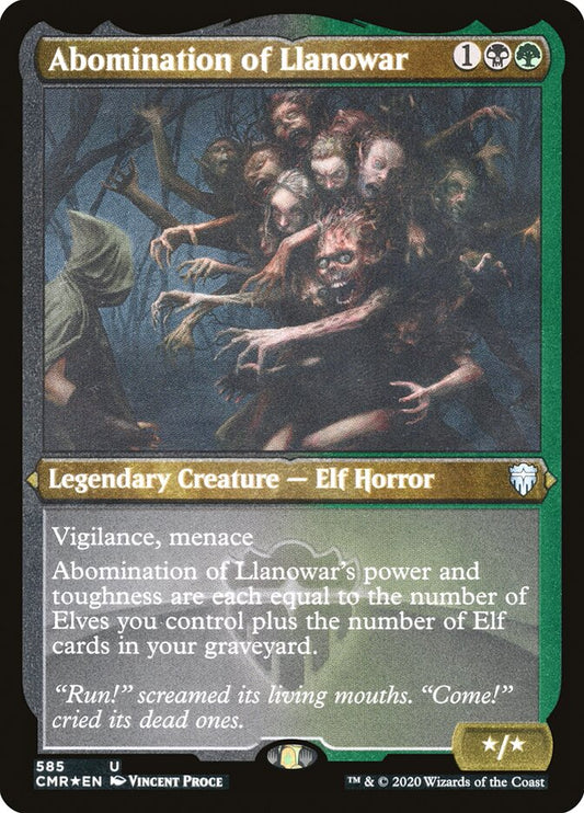 Abomination of Llanowar Etched Foil
