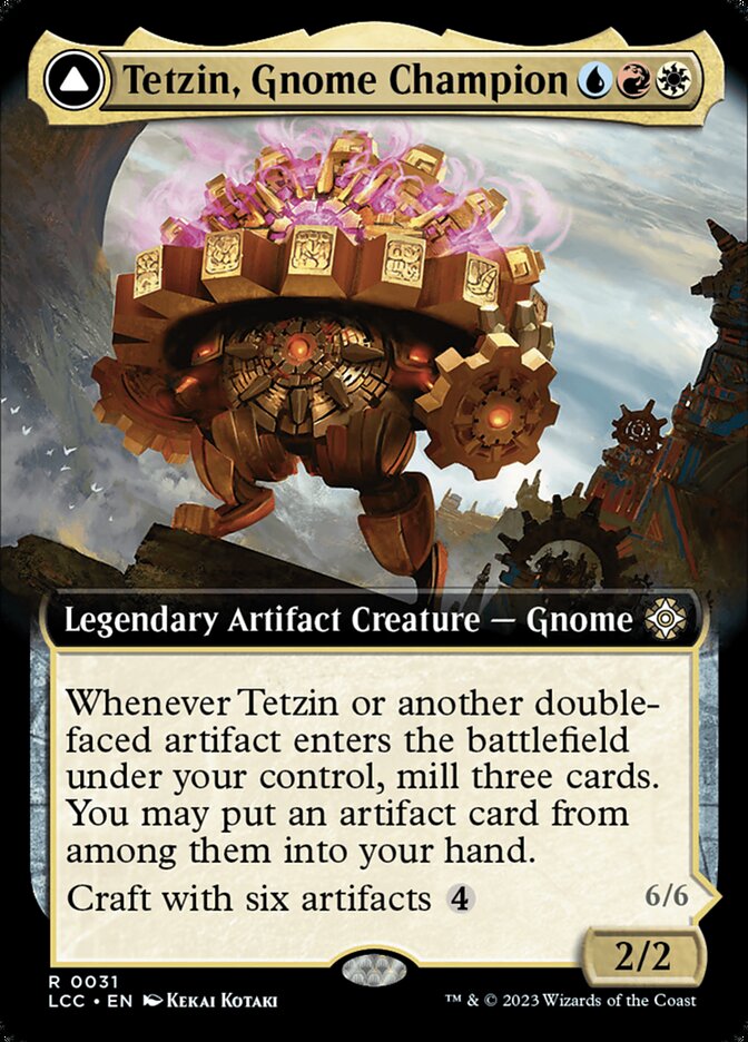 Tetzin, Gnome Champion // The Golden-Gear Colossus Extended Art