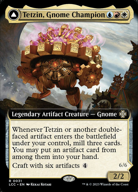 Tetzin, Gnome Champion // The Golden-Gear Colossus Extended Art