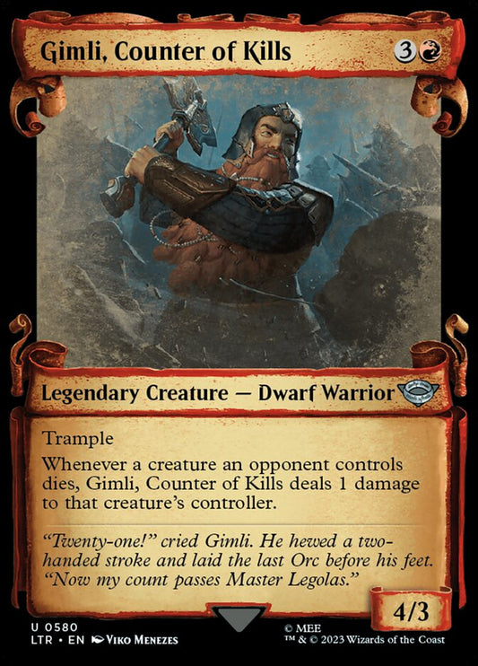 Gimli, Counter of Kills Showcase