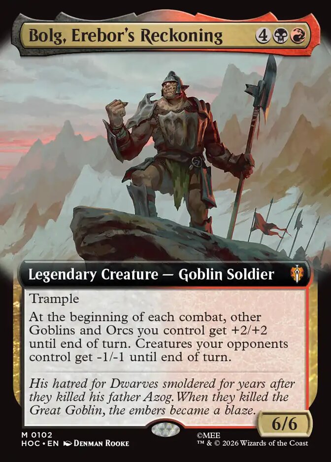 Bolg, Erebor's Reckoning Extended
